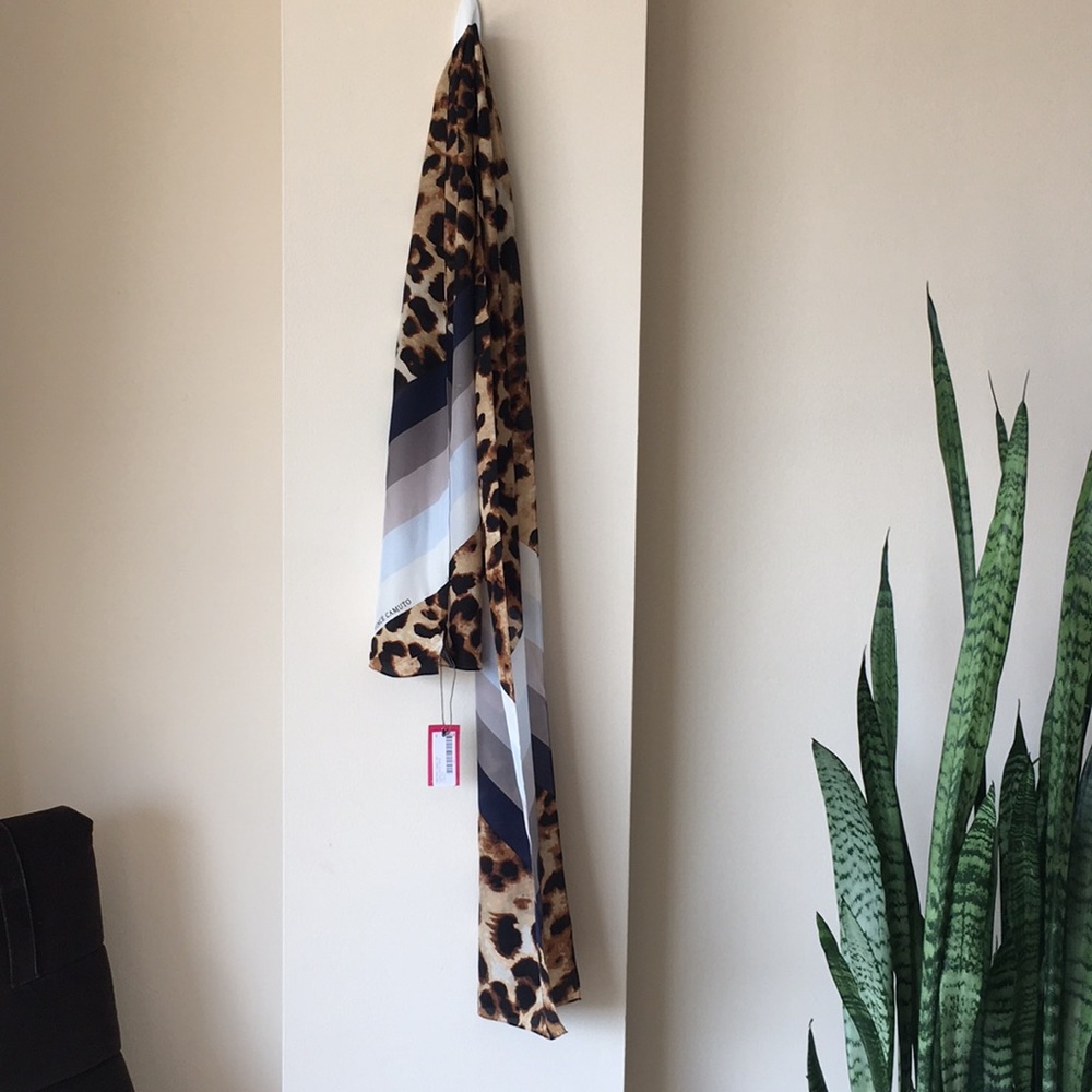Silk Cheetah Chevron Vince Camuto Scarf